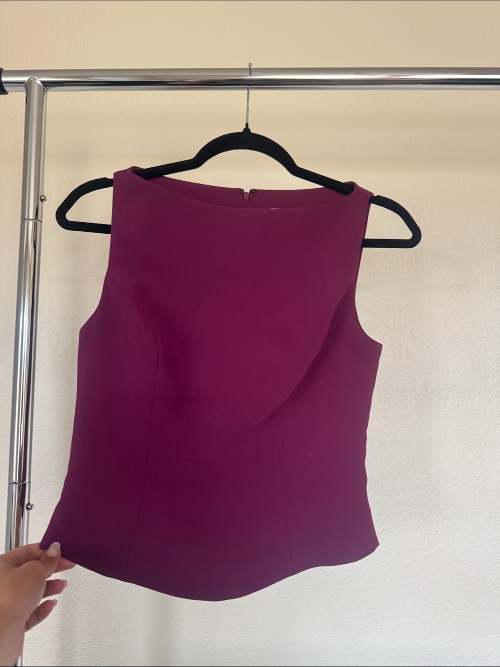 Amanda Uprichard Deep Berry Top